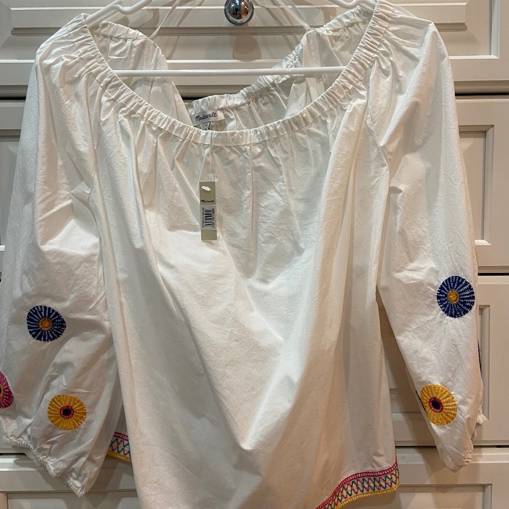 Madewell off shoulder top - Picture 1 of 5